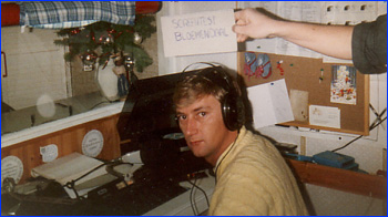 Erick Bloemendaal tijdens de kerstmarathon 1988